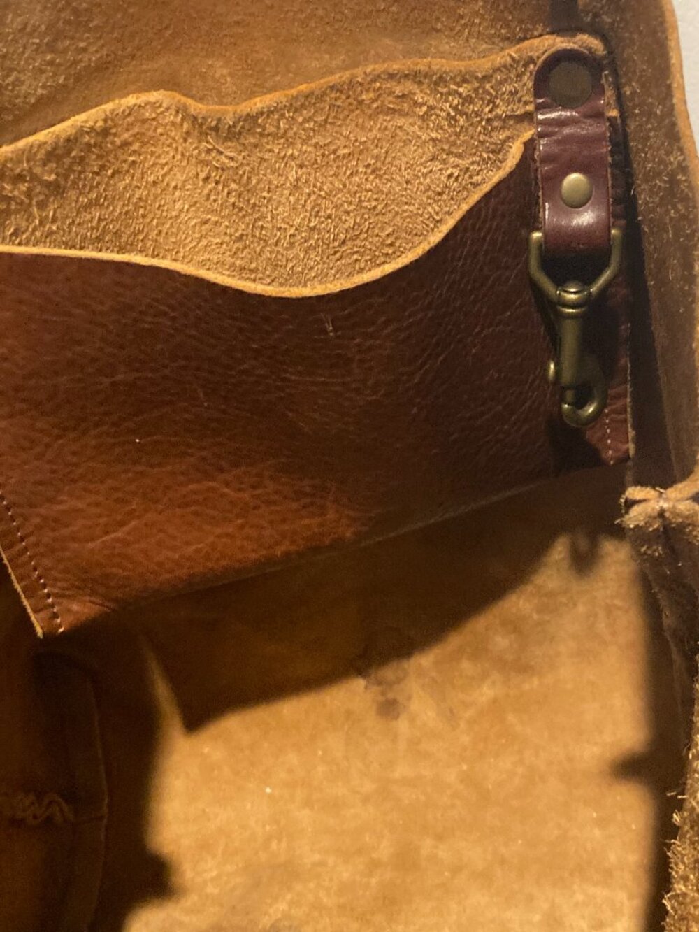 Go Forth Goods Large Leather Avery Tote Saddle - Picture 9 of 11